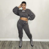 Solid Color Casual Fashion Winter Two-Piece