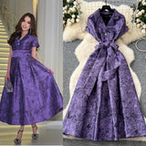 Exquisite Dress Dress Women 2025 Summer Straps To Cover Short-Sleeved Grand