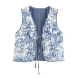 Explosion Street Printing Rope Cotton Vest