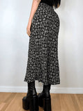 Floral Allover Midi Skirt-Outfit
