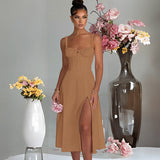 Spring And Summer New Fashion Leisure Tie To Repair The Fork With High-End Dress