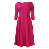 Women's Autumn And Winter New Fashion Temperament Pocket Dress Evening Dress African