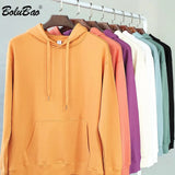 New Men Casual Hoodies Tops Brand Men Harajuku Cotton Hooded Hoodie Fashion Solid Hoodies Sweatshirts