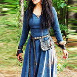 Dress Women Long Sleeve Maxi Robe Vintage Fairy Elven Dress Renaissance Celtic Viking Gothic Clothing Fantasy Ball