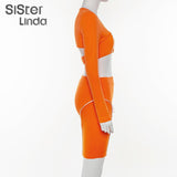 Sisterlinda Reflective Stripes Buckle Strap Sexy Crop Top Women Shorts Tracksuit Set Women Summer Fashion Club Streetwear