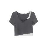 Sleeve Elegant Girl T Shirt Thin Slim Y2k Crop Tops Women Korean Fashion Clothing Elegant Blouse Office Lady 2022