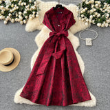 Exquisite Dress Dress Women 2025 Summer Straps To Cover Short-Sleeved Grand