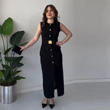 New Women's Single-Cringed Knitless Knitted Solid-Colored Waist
