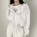 Coat Women Wear Oversize Loose Lazy Wind Print Hoods In The Spring And