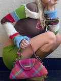 Striped Long Sleeve Bolero Knit Top-Outfit