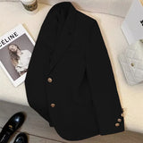 Toloer 2024 New Orange Suit Jacket Female Retro British Style Advanced Design Sense Versatile Small Suit Woman-Outfit