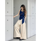 Dress With A Complete Set Of Fashion Net Red Fried Street Small Man Salt System Wearing A Vest Top Broad Leg Pants Two