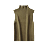 New Spring Style Simple And Slim Rib Knitted Blouse-Outfit