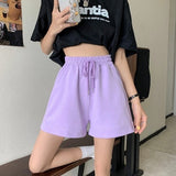 Women 5 Colors Leisure Fashion Cozy Summer Hot Loose Korean Style Ins All-match Solid Simple Ulzzang High Waist Chic