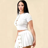 Knitted Round Women's Summer Thin Short Design Sense Of The New Pure