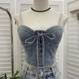 Beat With Chest Pad Adjustable Strap With Denim Vest Strap Strap Slings