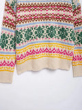 Colorful Jacquard Knitted Sweater-Outfit