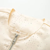 European Bright Diamond Jacket Short 2025 Spring New Fashion Temperament Casual Baseball Uniform Jacket
