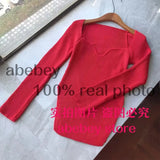 new spring and summer fashion women clothes sqaure collar full sleeves elastic high waist sexy pullover
