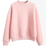 Colors Women Hoodie Casual Turtleneck Sweatshirts Pullover Jacket Outwear Tops Loose Fleece Thick Knitted Sweatshirt