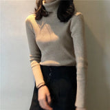 Sweater Woman With Bottom Shirt Autumn And Winter New Long Sleeves To Keep Warm Body Solid Color Knitted