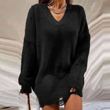 Y2K Women's Oversized Sweater Knitted Green O Neck Long Sleeve Pullover Tops Casual Party Sexy Club Sweaters Dresses