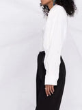 Fashion Women's Shirt New Solid Color Loose Single Breasted Puff Sleeve Drawstring Blouse Female Tide Summer 2023