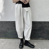 High Elastic Waist Black Brief Casual Long Pants New Loose Fit Trousers Women Fashion Tide Spring Autumn 2023