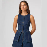 2025 New Fashion Sleeveless High Waist High Waisted Loose Nipple Shorts