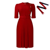 Women's 2025 Autumn And Winter 2025 New African Temperament Solid Color Pressure Folding Button