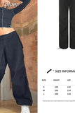 Pockets Cargo Pants Women Straight Loose Wide Leg Mom Jeans Vintage 90S Aesthetic Low Waist Streetwear Baggy Denim