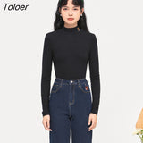 Women Tees 2022 Autumn Long Sleeve O Neck Slim Fit T-shirt Silicone Bear Decoration Fashion Casual Streetwear