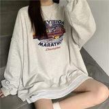 Toloer Fire Round Collar Hoodie Women Autumn 2023 New Korean Version Of The Cap Thin Coat Students Loose Clothes