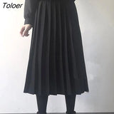 Skirts Women S-5XL Vintage Ins Young basic Leisure Korean All-match Autumn High Waist Chic Cozy Female JK Faldas