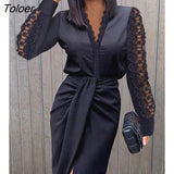 Elegant Dresses Solid Bodycon White Black Dress For Women Hook Flower See Through Sleeve Sexy Club Party Wear