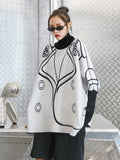 Both Side Wear Big Size Knitting Sweater Turtleneck Long Sleeve Women Pullovers New Fashion Autumn Winter 2022