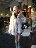 Winter New Fox Fur Coat Women's Long Loose Thick Fur Coat Plus Thick Fur