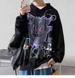 Devil Print Winter Hoodie Women Pullovers Casual Harajuku Hip-Hop Sweatshirt Warmth Oversized Hoodie Men'S Anime