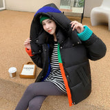 Cotton-Padded Jacket Women's Clothing 2024 New Fashion Design Sense Small Hood Short Loose And Thick Bread Jacket Cotton-Padded Jacket Coat-Outfit