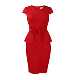 Large-Size Women's 2025 Summer New Temperament Tongle Bag Hip Pencil Dress