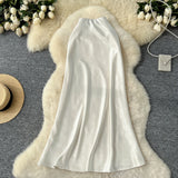 Sensed With The Frontal Half-Dress Woman 2025 New Light Luxury High-Rise Thin A-Word Bag With A Long Skirt With A Long