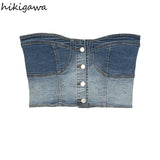 Crop Top 2023 Women's Clothing Backless Slim Fit Fashion Tanks Gradient Casual Y2k Tops Korean Casual Harajuku Vest