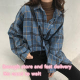 Style Oversized Plaid Shirts Blouse Women Autumn Cotton Blouse Long Sleeve Plus Size Blouses 2020 Button Up Shirt