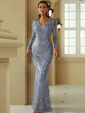 Cutout Flare Sleeve V-Neck Sheath