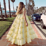 Elegant Patchwork Ruffles White Dress For Women Off Shoulder Sleeveless Oversized Dresses Female Fashion Clothes