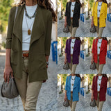 Winter Fall / Winter New Women's Solid Color Jacket Jacket Cardigan Shawl Jacket-Outfit