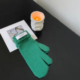 And Winter Solid Color Can Touch Exposed Finger Warm Wool Knitted