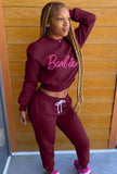 Casual Letter Printed Rouned Neck Long Sleeve Sweatshirt And Sweatpants 2 Piece