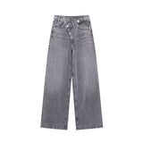 Homemade New Women's Fashion Double-Fashion High Waist High-Legged-Legged Jeans