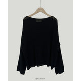 Vintage Ice Silk Oversized Knitted Sweater-Outfit